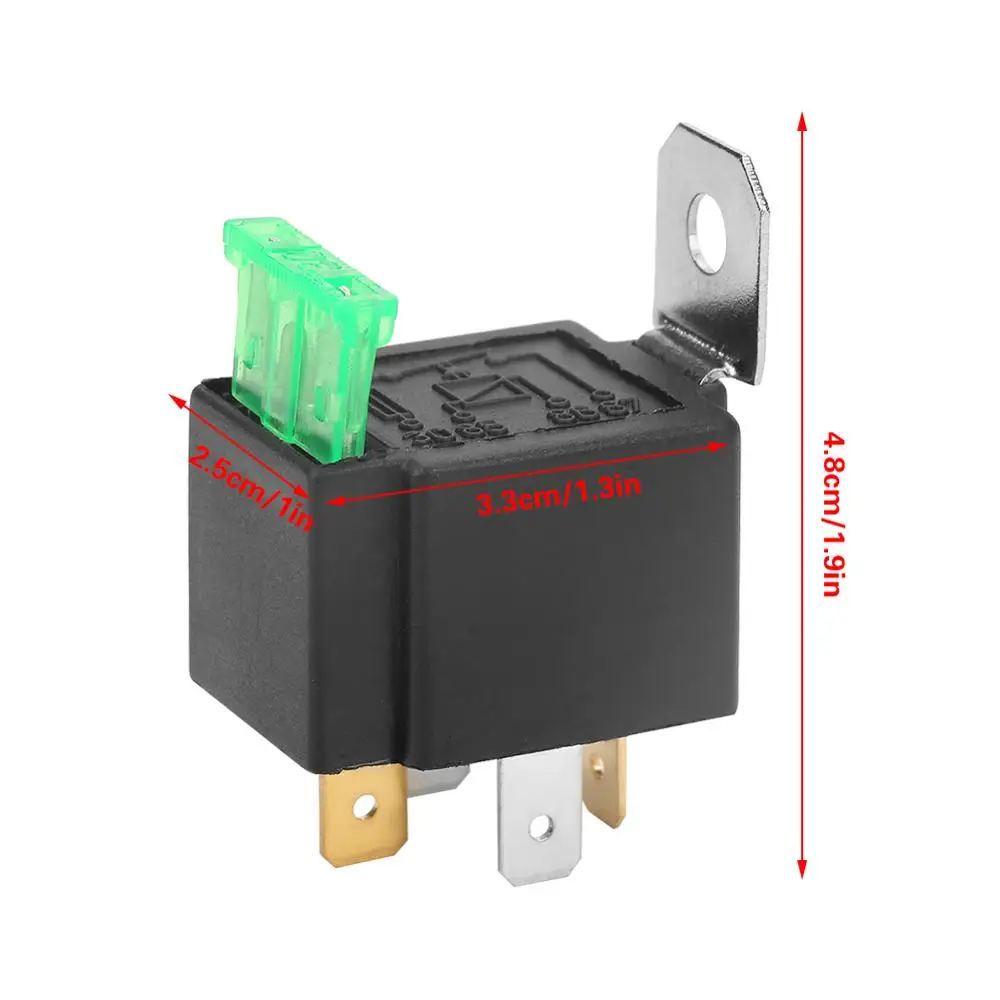 Черный 4-контактный постоянный ток 12 в 30 а нормально открытые контакты автомобиля