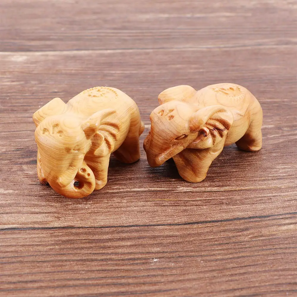 1 шт. фигурки слонов ремесло Резные Природные деревянные минеральные мини