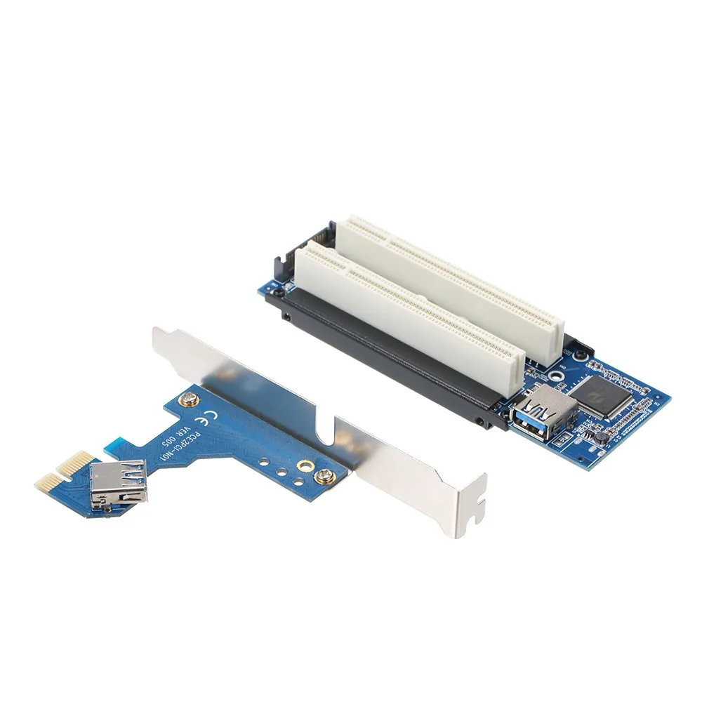 PCI-E на PCI адаптер карты двойной слот расширения поддержка захвата карты/Золотой