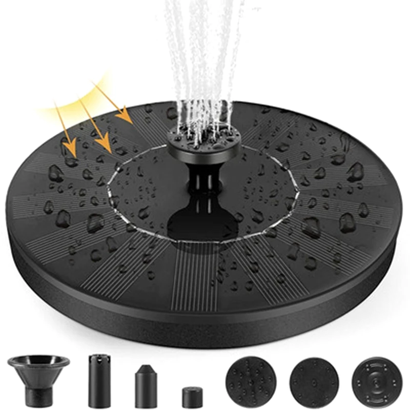 

Solar Fountain1.4W Upgraded Solar Fountain Water Pump Solar Bird Bath Fountains for Bird Bath for Outdoors