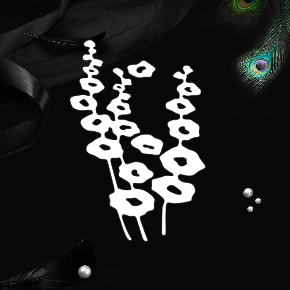 Новый металлический высекальный штамп Hollyhocks новинка 2019 года для изготовления