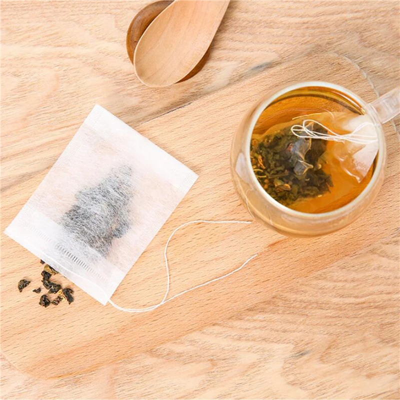 

100Pcs/Lot Teabags 5.5 X 7cm Empty Scented Tea Bag Disposable With String Heal Seal Filter Paper For Herb Loose Tea Bolsas De Te