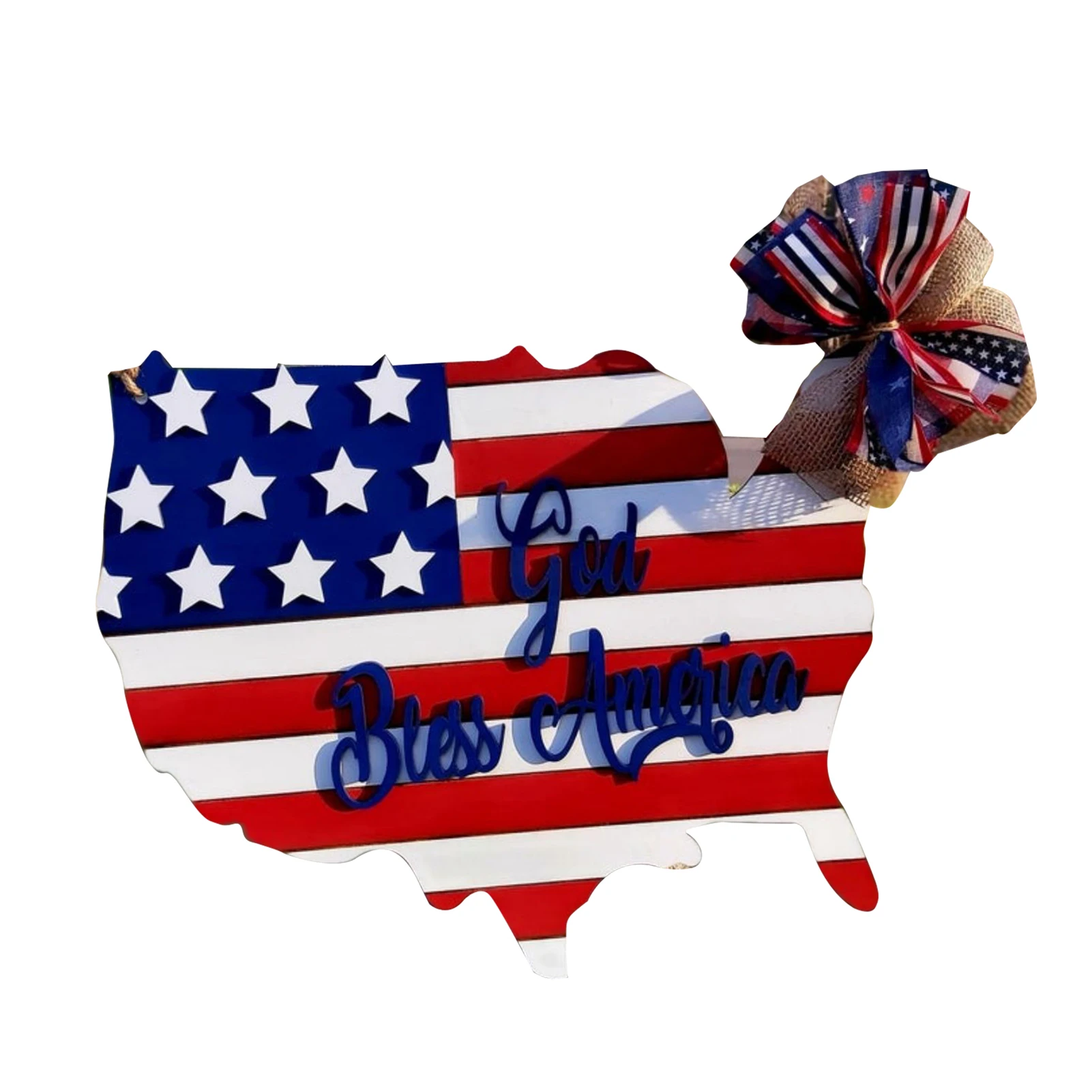 

American Map Flag Ornament Creative Acrylic Hanging Decoration for Home Garden Courtyard I88