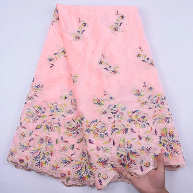 5 ярдов модная бархатная кружевная ткань высокого качества с блестками и