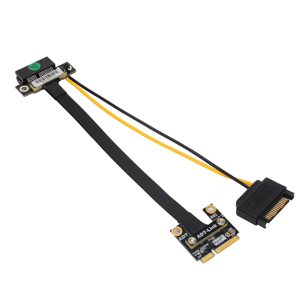 Оптовая цена 8G/Bps mPCIe WAN WiFi к PCIe x1 переходник-карта адаптер с кабелем питания 4P Sata
