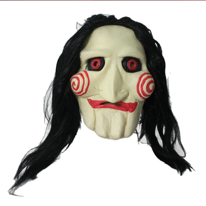 Halloween Party Full Mask Jigsaw Puppet Masks Scary Prop Unisex Cosplay Movie Saw Chainsaw Massacre Latex | Дом и сад