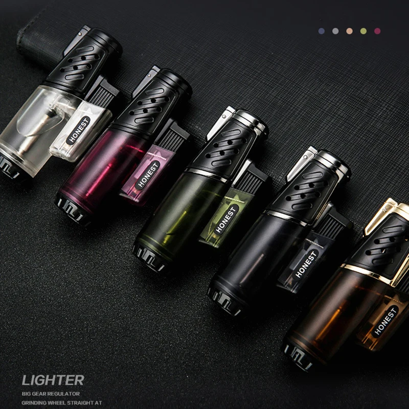 

Transparent Visible Gas Lighter Jet Torch/Turbo Lighter Mini Lighters Cigarette Lighters Smoking Accessories Gadgets for Men