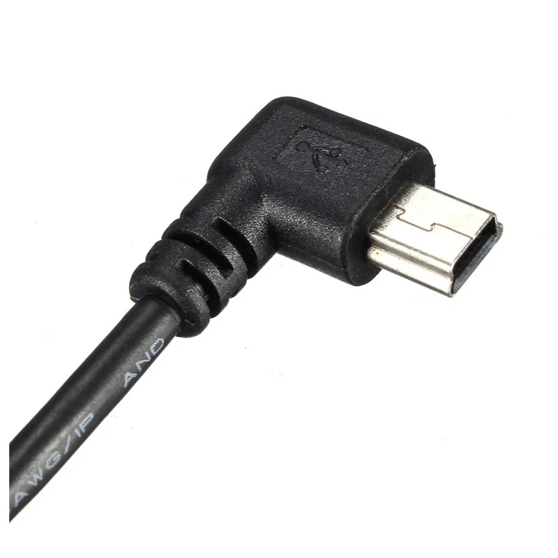 GPS Mini USB 5Pin 90 градусов левый угловой штыревой к женскому Удлинительный кабель для