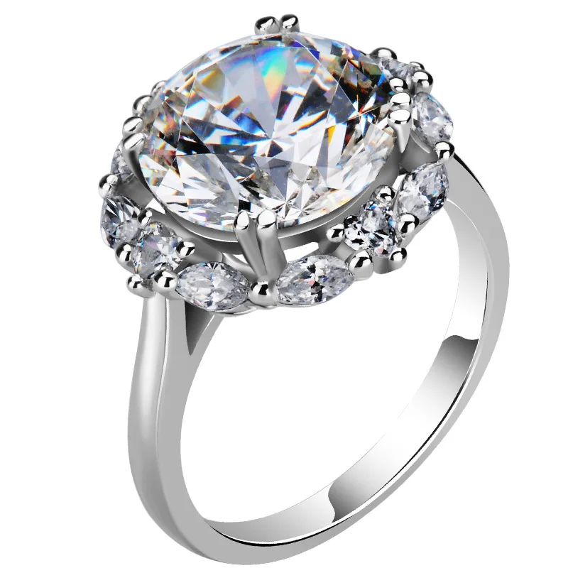 

1.5 Carats Moissanite Ring 14K White Gold color Bijoux Femme Natural Bizuteria Wedding Anillos De Gold Gemstone Ring for Women