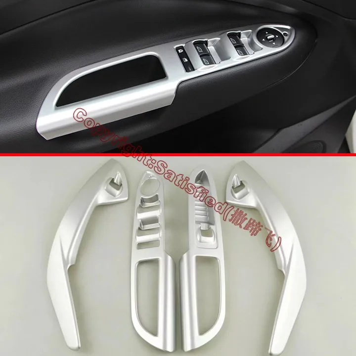 

ABS Pearl Chrome Interior Door Window Armrest Cover Buttons Switch Panel Trim Molding Garnish For Ford Kuga Escape 2017 2018
