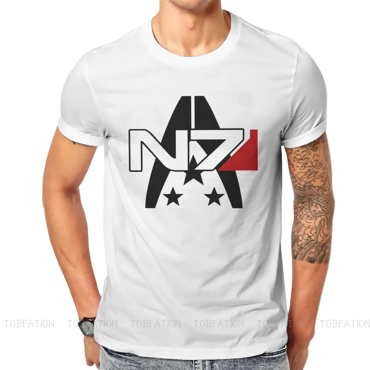 

N7 Alliance Special TShirt Mass Effect Commander Shepard Asari Game Comfortable Creative Gift Clothes T Shirt Short Sleeve