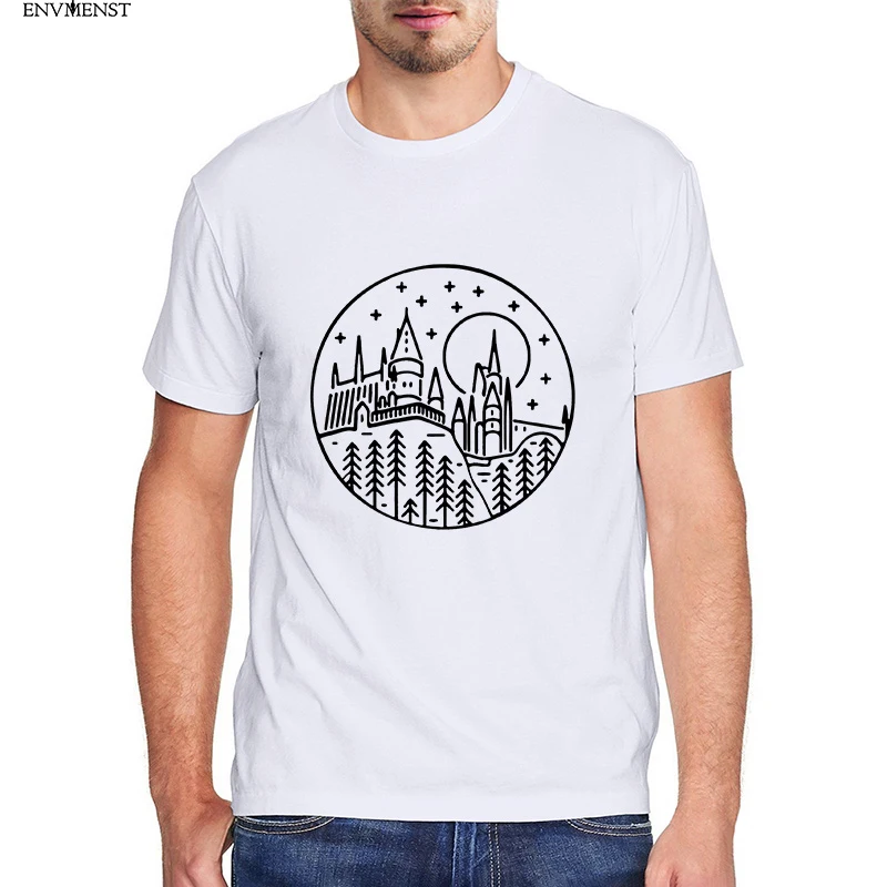 

Vacation Castle Fantasy Happy holiday Shirt Short Sleeve Funny short sleeve tee Unisex High Quality 100% Cotton Novelty T-Shirt