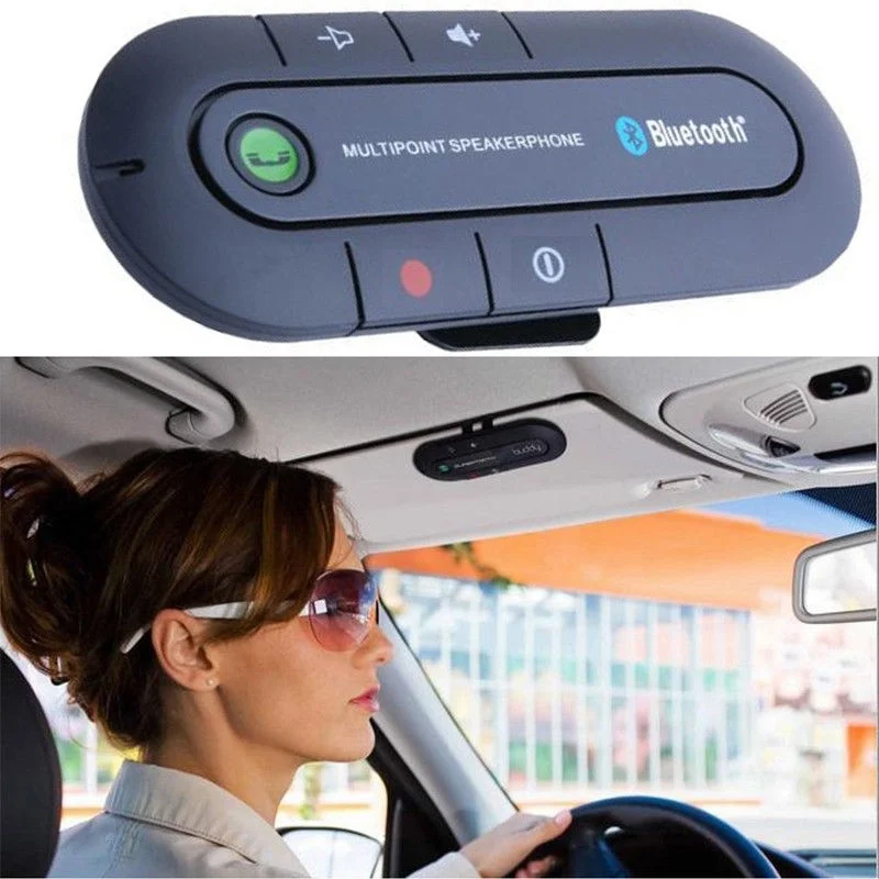 Автомобильный беспроводной EDR Bluetooth приемник Громкая связь многоточечный динамик MP3 музыкальный плеер Солнцезащитный козырек Bluetooth автомобильный комплект динамик телефон