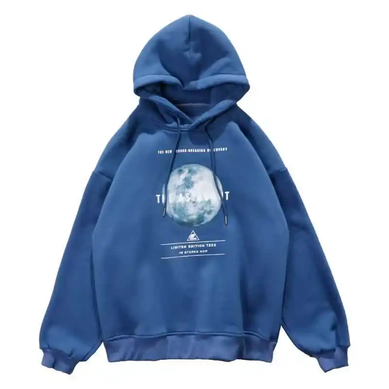 

Streetwear Earth Print Loose Women Hoodies Sweatshirts Oversize Female Long Sleeve Autumn Winter Warm Tops Fashion Woman Clothes
