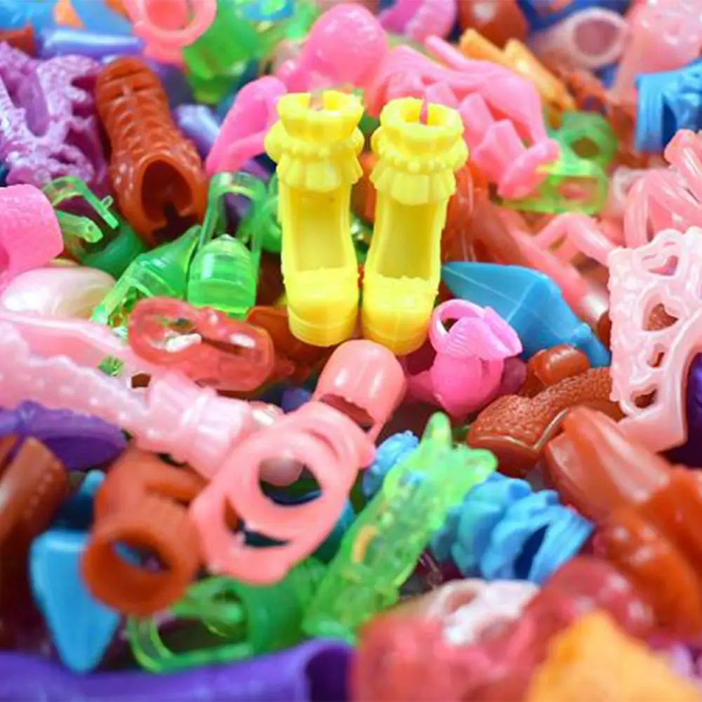 

30Pairs/Pack Fashion High Heels Shoes Sandals Doll Shoes dolls Accessory Toy