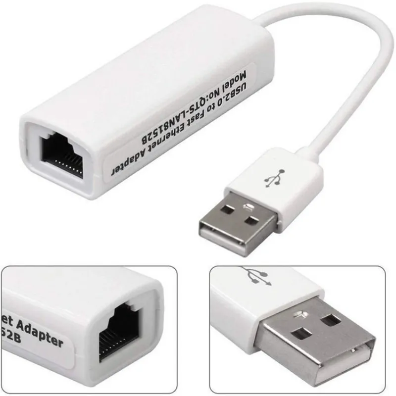 USB Ethernet адаптер Сетевая карта Lan Проводные сетевые адаптеры к RJ45 10/100 Мбит/с без