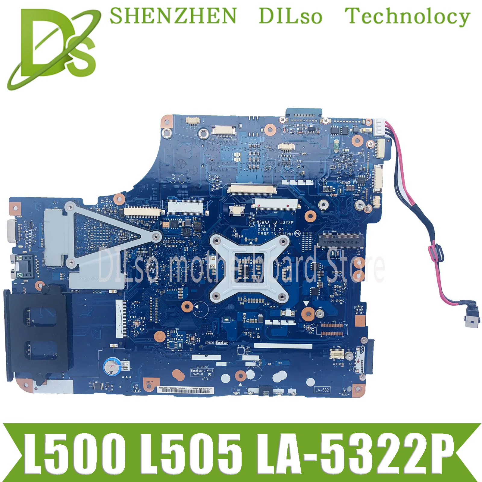 KEFU LA 5322P материнская плата для Toshiba Satellite L500 L505 Материнская ноутбука K000092530 NSWAA HM55