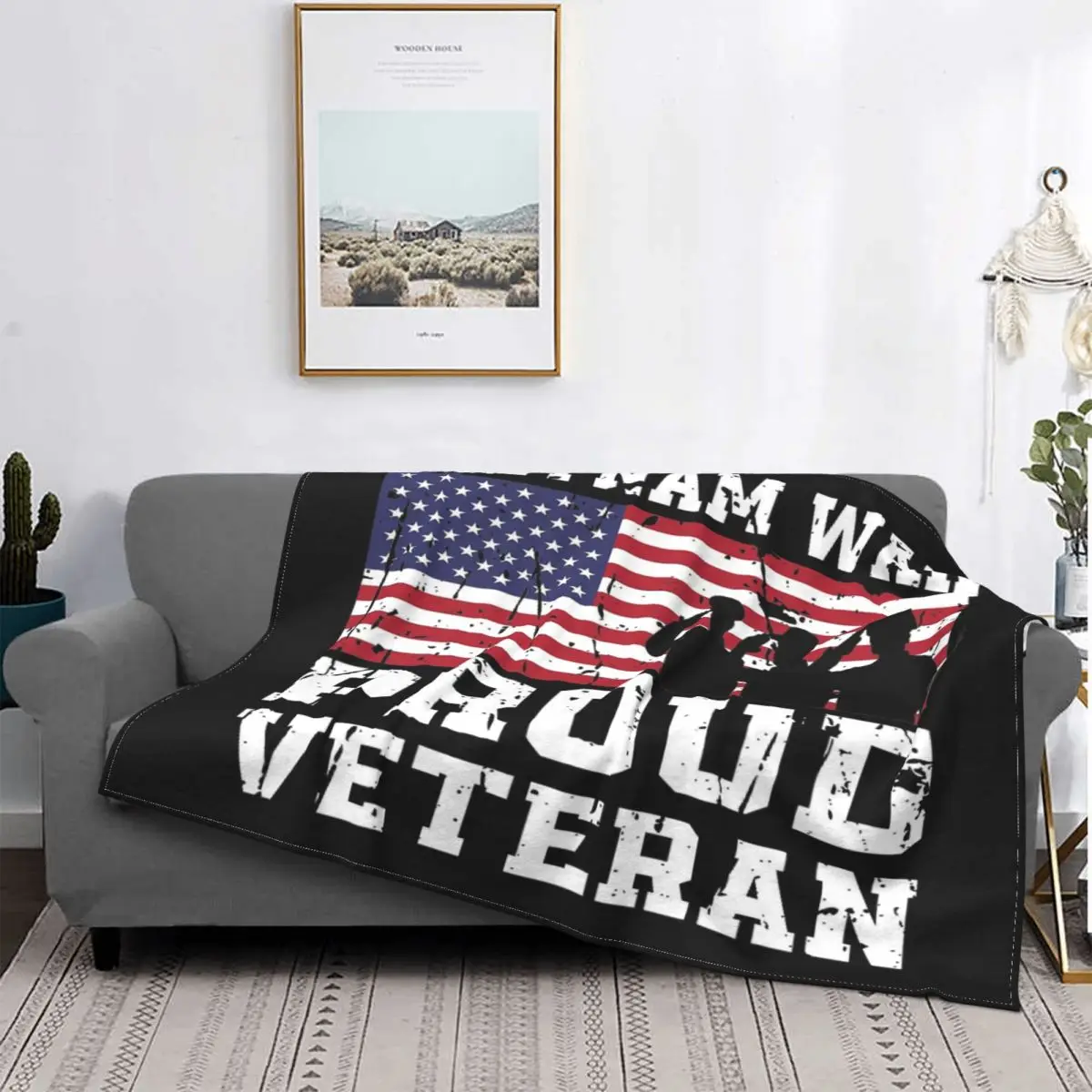 

Manta a cuadros de la cama de los Proud Veterans War de Vietnam, manta Kawaii de felpa de Anime, manta ponderada