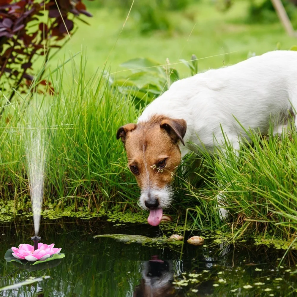 

Garden Pool Pond Fountain Lotus Shape Fountain Outdoor Solar Panel Fountain