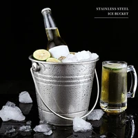 large bucket stainless steel champagne beers bucket wine chiller with handle home bar wine rack cooler ustensiles bar barware