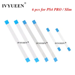 Гибкий ленточный кабель, 6 шт., для Sony Dualshock 4 PS4 PRO Slim, плата для зарядки 12, 14 контактов Кабель выключателя питания, 10 контактов, сенсорная панель
