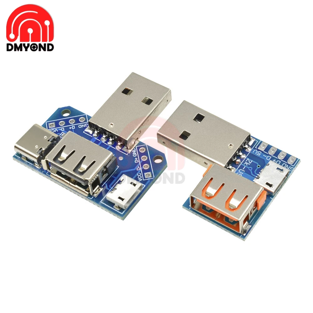 USB Converter Standard Female to Male Micro Type-C 4P 4Pins Terminal Adapter Board PCB 2.54mm 2.54 mm | Обустройство дома