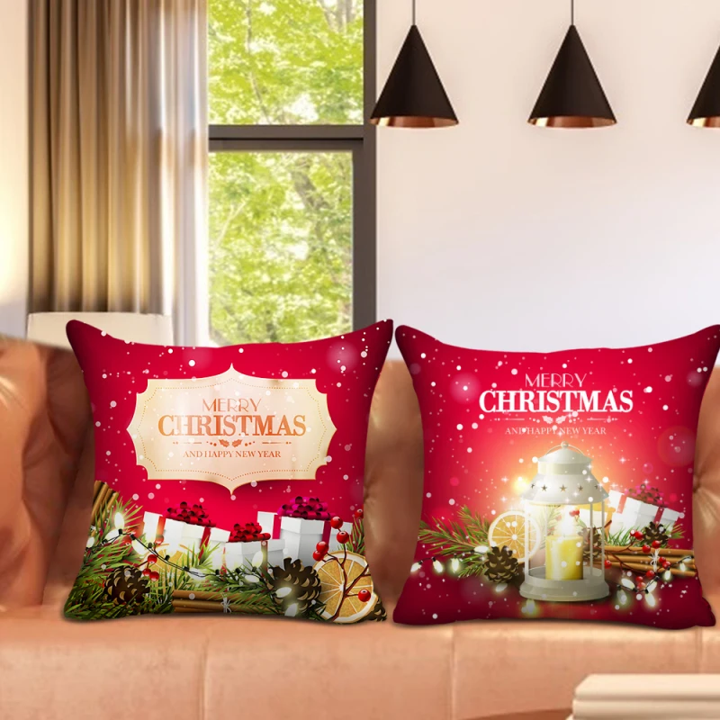 

45*45 Christmas Cushion Cover Decorative Pillow Cover Throw Pillow Case Home Decor Sofa Bed Christmas Decor for Home Pillowcase
