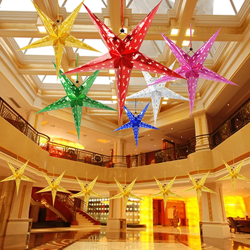 Новинка хит Рождественская елка пентаграмма абажур звезда бумага висячая