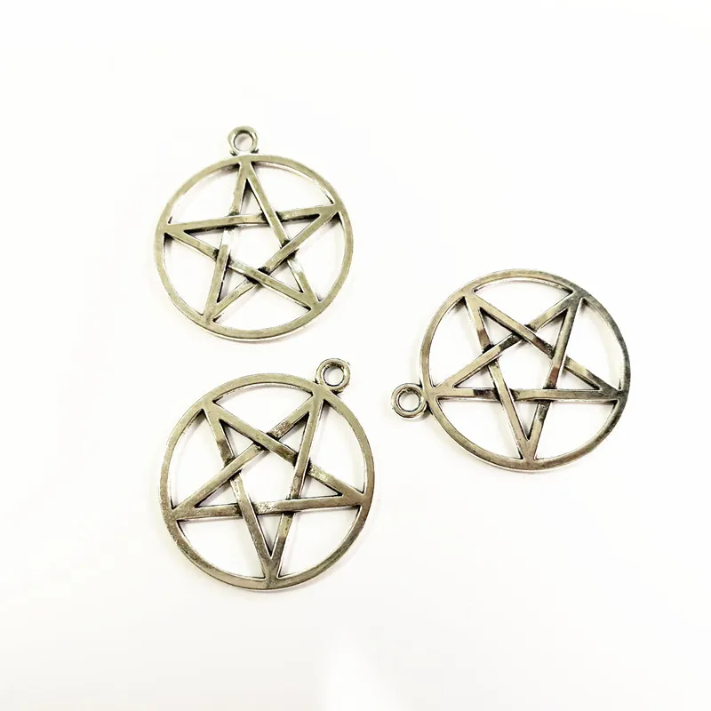 

18pcs Pentagram Pendants Necklace Bracelet Keychain Aesthetic Accessories Jewelry Making Supplies, Charms For Jewelry Making