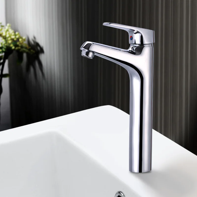 

Copper platform basin raise faucet hot and cold wash basin face basin faucet toilet basin