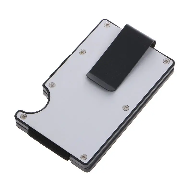 

Для мужчин держатель для карт с функцией блокировки RFID ID кредитных карт чехол-портмоне с отделением для карт алюминиевый чехол с зажимом дл...