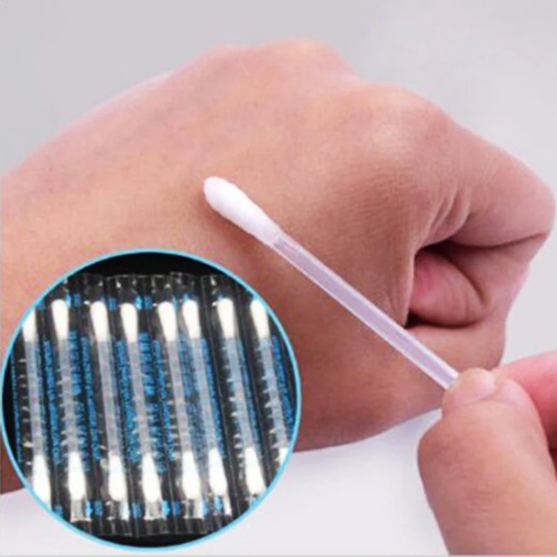 50Pcs Medical Multifunction Disinfected Stick Make Up Wood Iodine Disposable Double Cotton Swab Portable Bar | Красота и здоровье