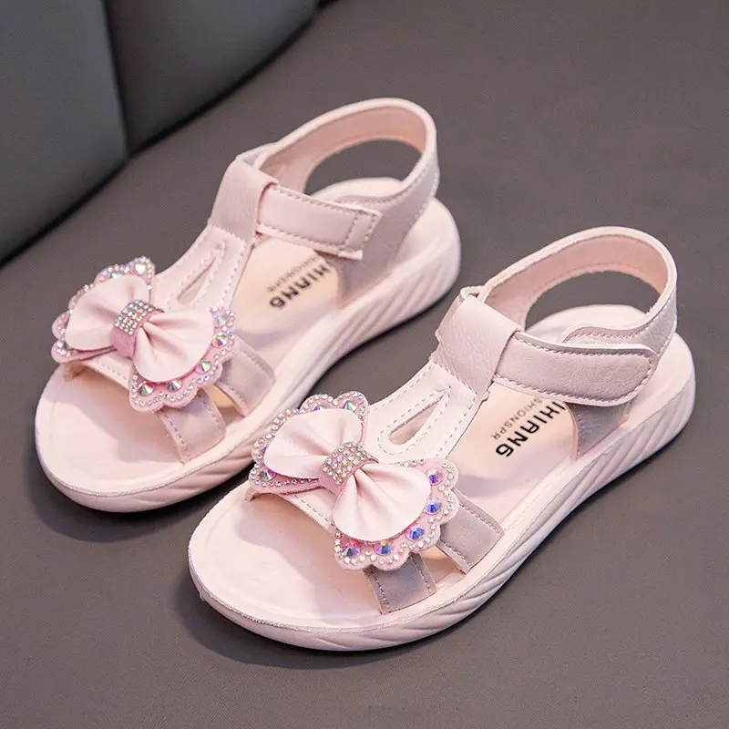 

Summer 2021 sandals Bow Princess shoes CUHK children's soft bottom slippers Beach kids shoes