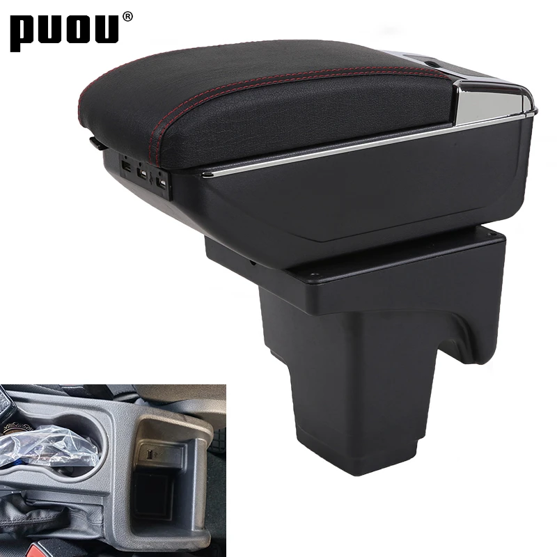 Подлокотник для Ford focus 3 двухслойный вращающийся центральный ящик хранения вещей