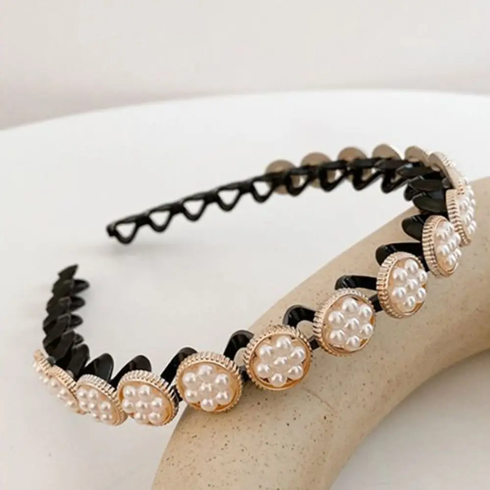 

Elegant Simulated Pearl Hairbands Korean Style Flower Headband for Women Wash Face Hair Hoop Accessories Hairpins Barrettes