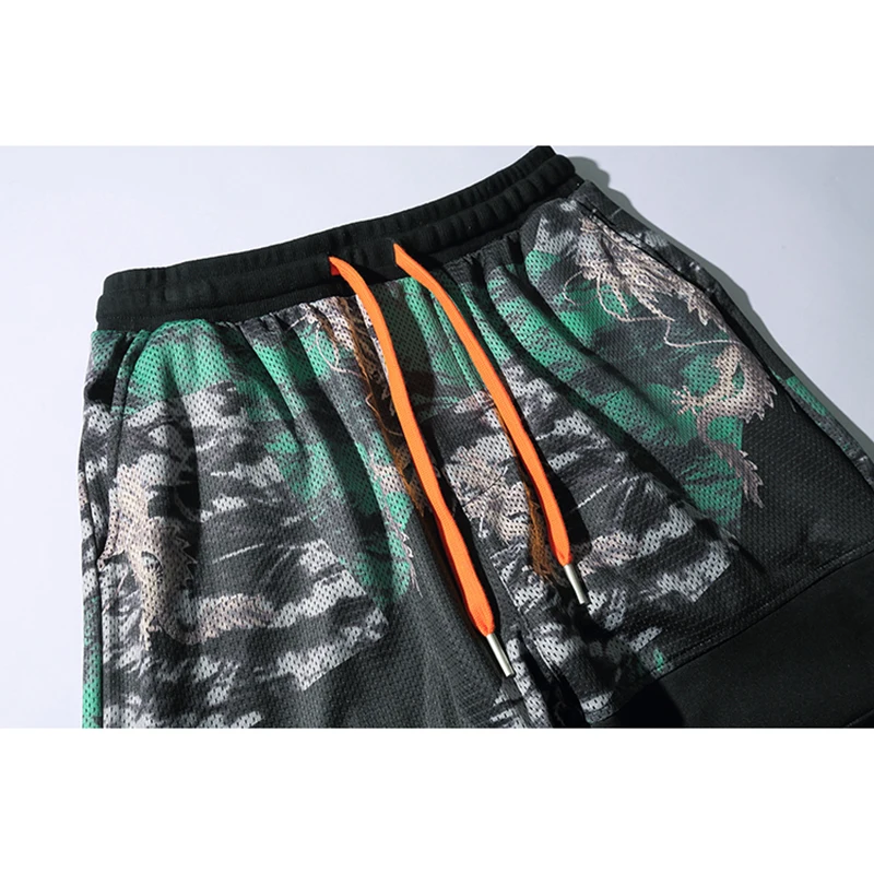 Camo Dragon Print Cargo Harajuku штаны шаровары с несколькими карманами для бега мужские