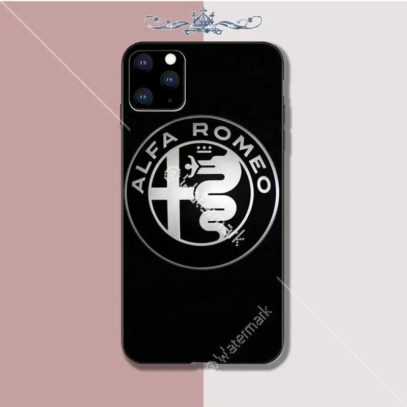 Черный мягкий чехол Yinuoda Alfa Romeo для iphone se 2020 6 6s 7 8 plus x xs max xr 11 12 pro funda | Мобильные