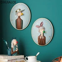 modern minimalist childrens wall decoration painting 3d resin creative painting living room bedroom home decoration accessories