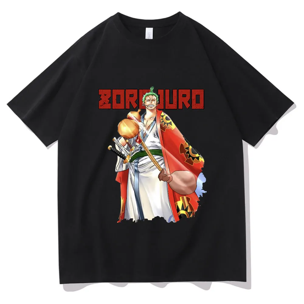 

Футболка с рисунком ророноа Зоро из аниме ONE PIECE, модная футболка для мужчин и женщин, Модная стильная футболка с коротким рукавом, летние муж...