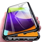 Чехол-книжка для samsung galaxy a52, a32, a12, a11, a41, a31, a21s, a22, из закаленного стекла, с магнитной застежкой, 360 