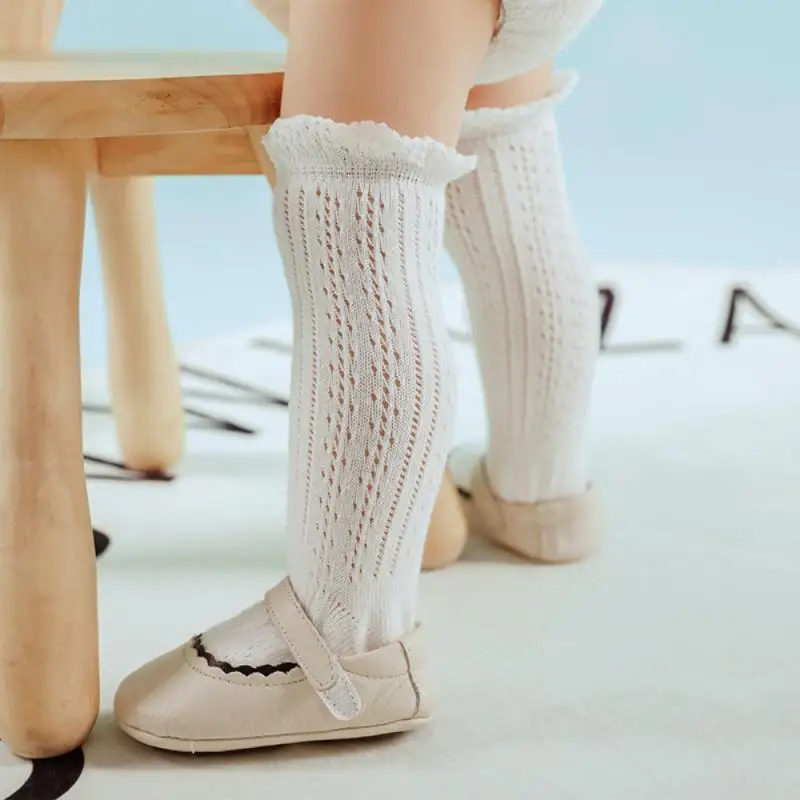

New Baby Summer Mesh Socks Soft Cotton Thin Boneless Anti-mosquito Socks Kids Knee High Long Socks Newborn Kawaii Accessories