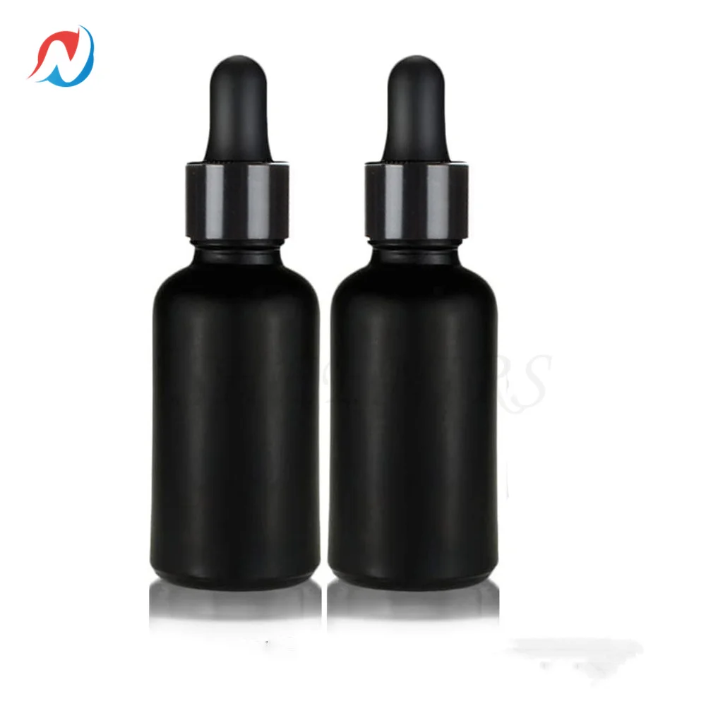 

Sheenirs 6pcs 30ml Black Coated Glass Eye Dropper Bottles with Black Cap 1oz Matt Black UV Safe Dropper Bottle for Essential Oil