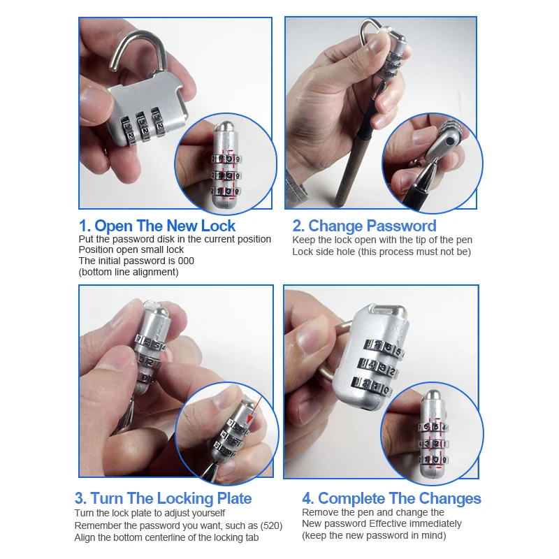DANPHEN 3 цифры Циферблат Комбинации кодовый номер замок для Чемодан мешок с