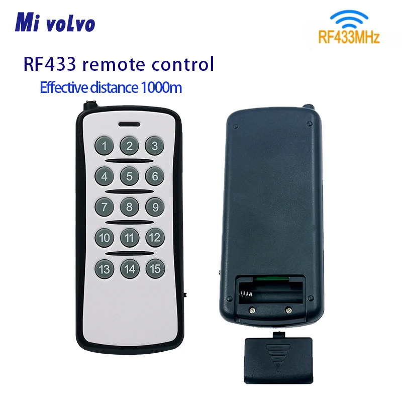 

RF433 wireless remote control uses a distance of 1000m paired with RF touch switches to work together