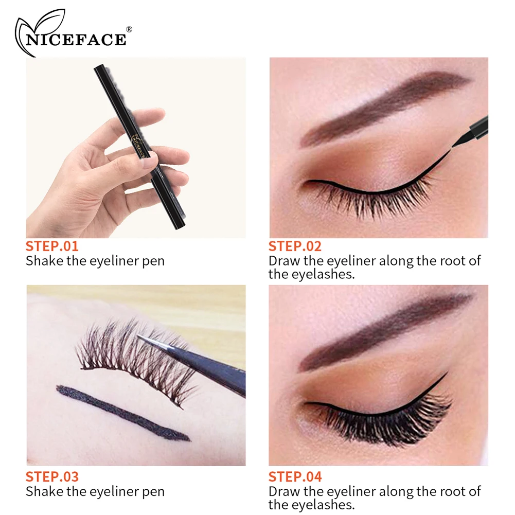

O.TWO.O Black Liquid Eyeliner Eye Make Up Super Waterproof Long Lasting Eye Liner Easy to Wear Eyes Makeup Cosmetics Tools