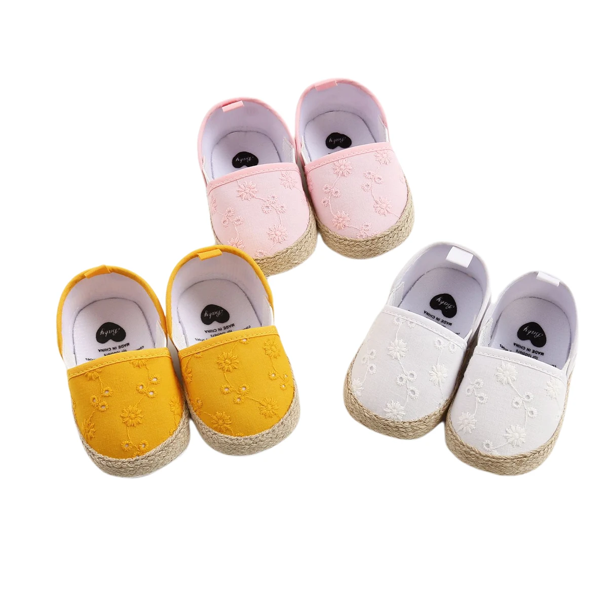 Zapatos de cuna para beb&eacute;s y ni&ntilde;os, bonitos Zapatos de vestir de princesa con bordado Floral, antideslizantes, s&oacute;lidos, para primeros pasos de 0 a 18M-0