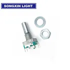 1 шт. поворотный кодировщик, кодовый переключательEC11аудио цифровой потенциометр, с переключателем, 5Pin, Длина ручки 20 мм