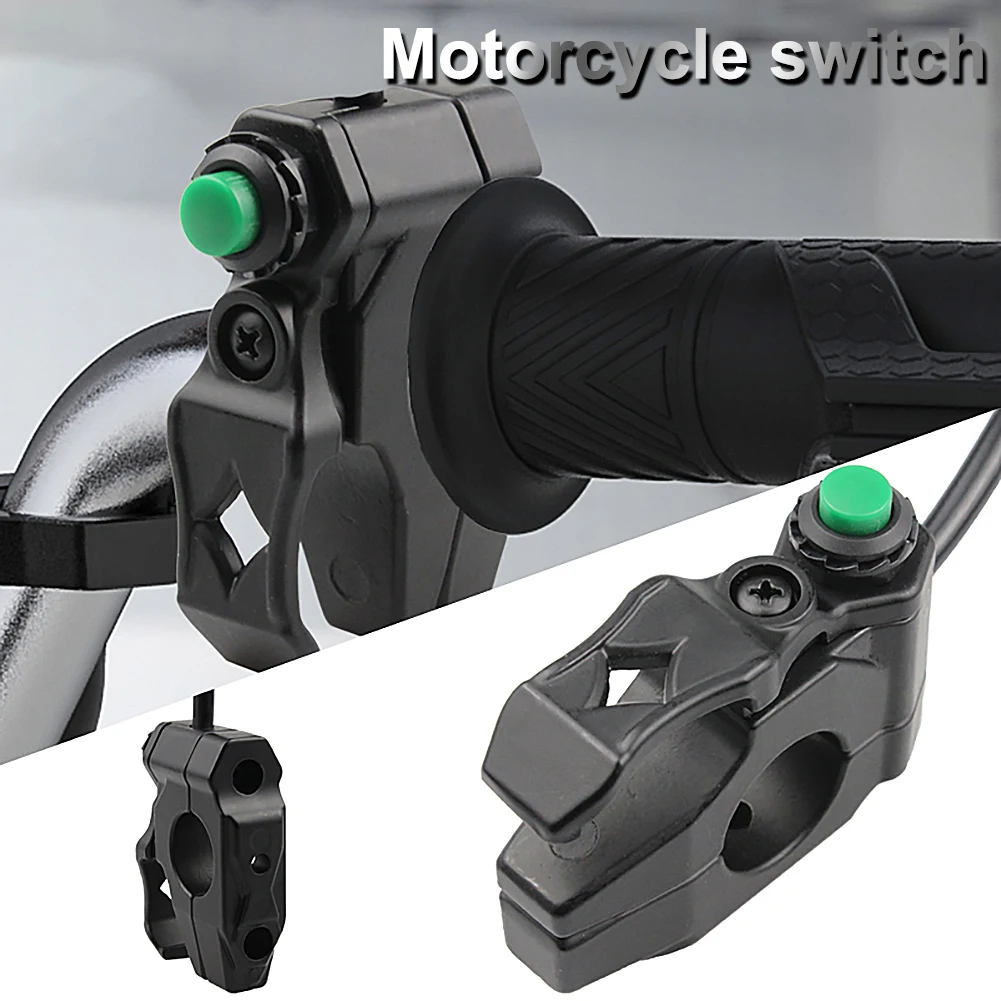 

22cm 7/8in Aluminum Alloy Motorcycle Handlebar Switch Handlebar Light ON/OFF Push Button Waterproof Headlight Fog Light Switch