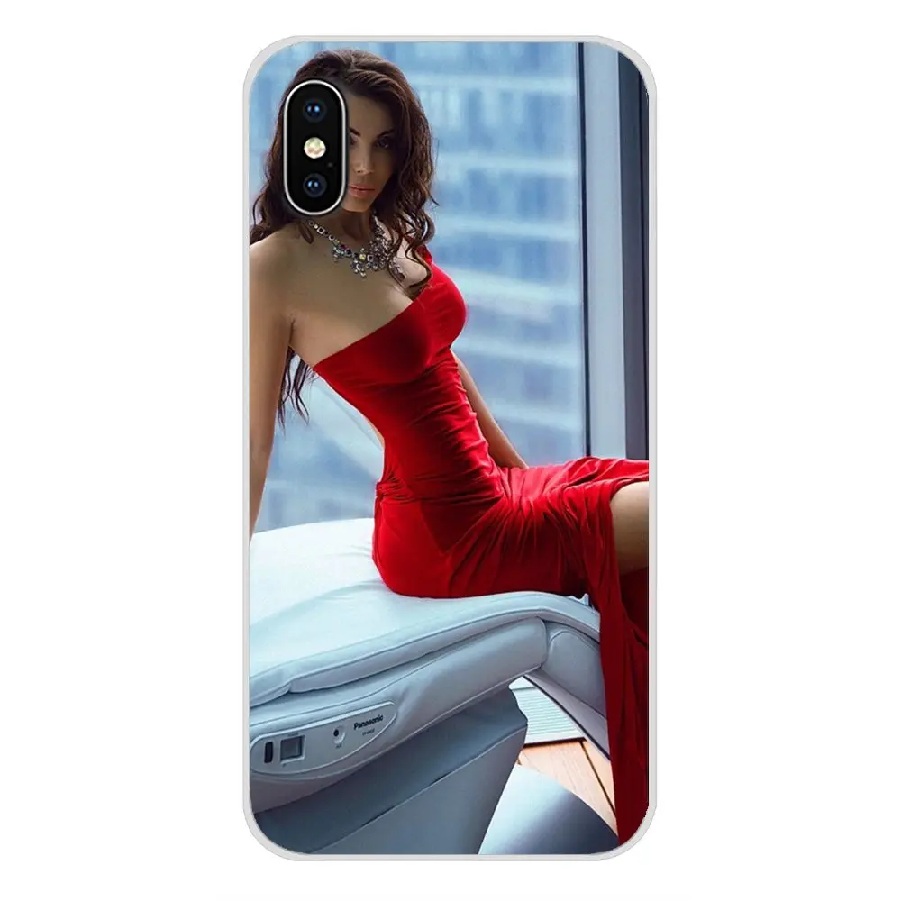 Чехол для сотового телефона Темно-Красный Модный сексуальный чехол девушек Samsung