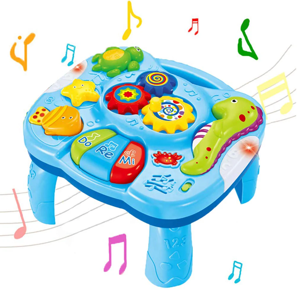 Gift Learning Table Sea Animal Play Safe Activity Colorful Early Education Infants Game Light Music Funny Baby Toy Toddlers | Игрушки и